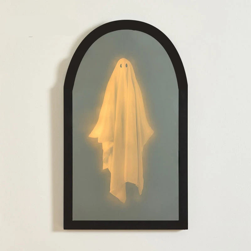Mirror Holographic Floating Ghost Warm LED Lighting