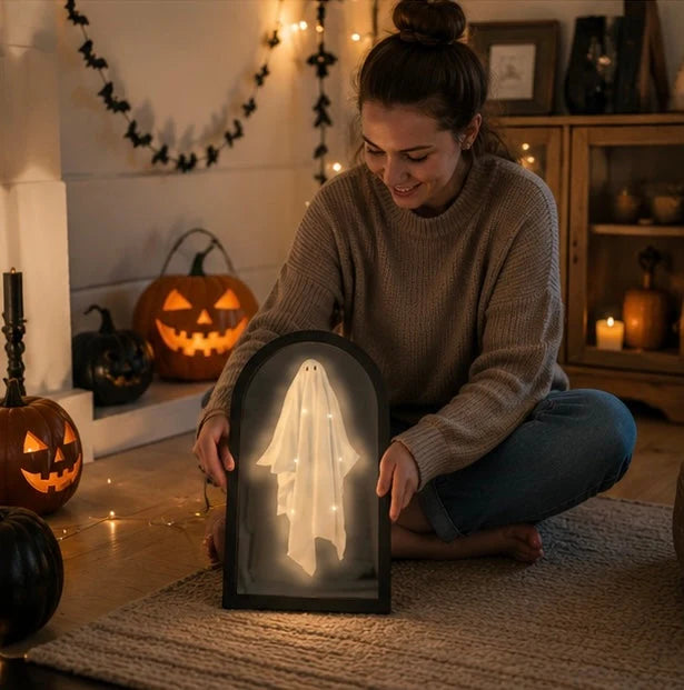 Mirror Holographic Floating Ghost Warm LED Lighting