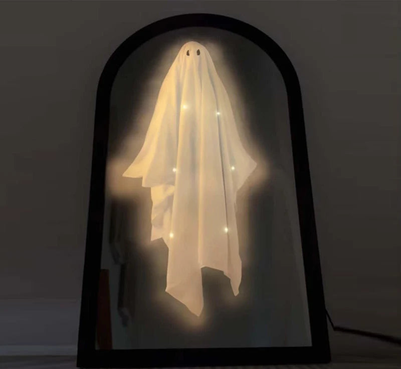 Mirror Holographic Floating Ghost Warm LED Lighting