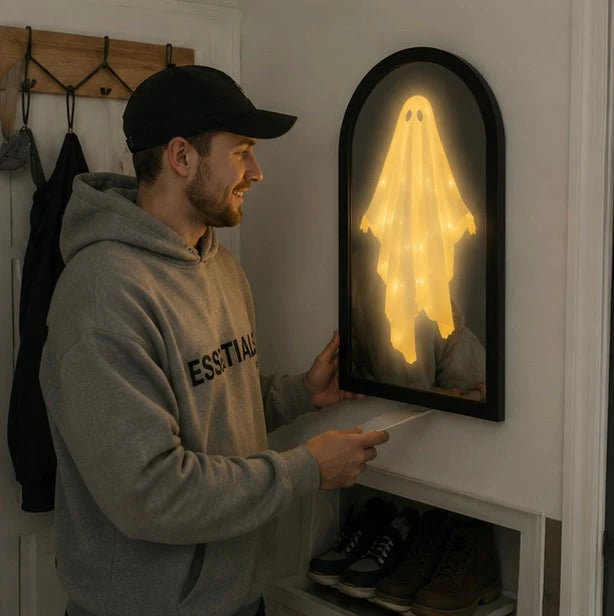 Mirror Holographic Floating Ghost Warm LED Lighting