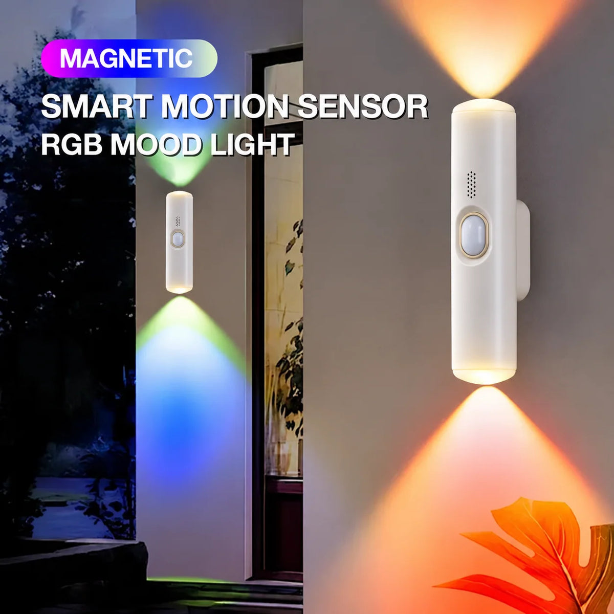 Motion Sensor Light Magnetic Mount RGB & Warm White