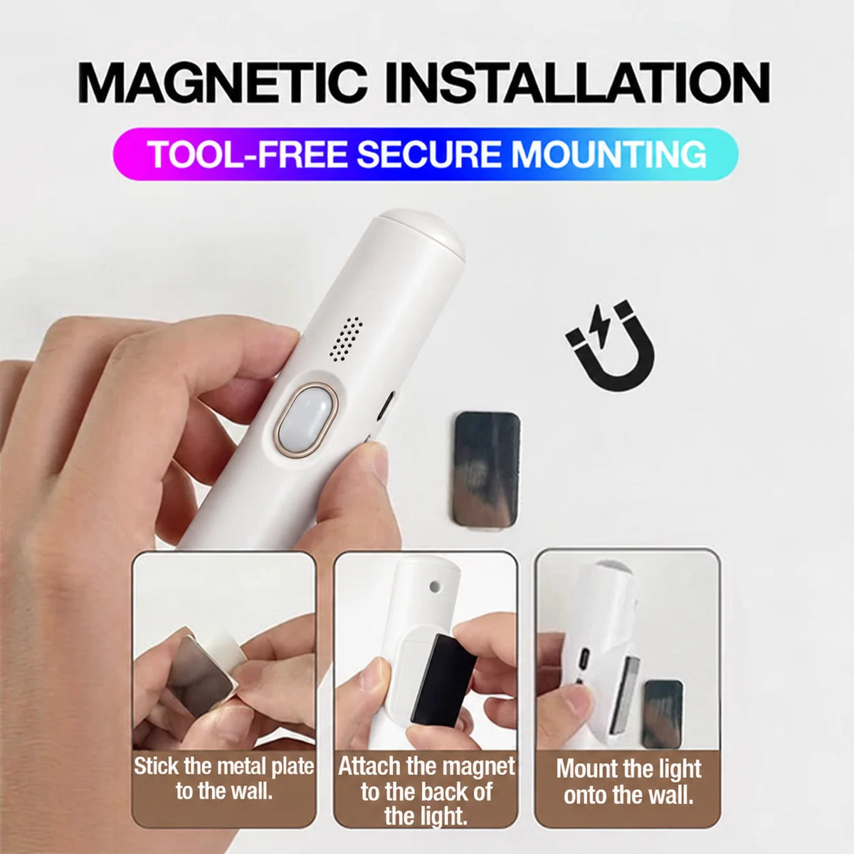 Motion Sensor Light Magnetic Mount RGB & Warm White
