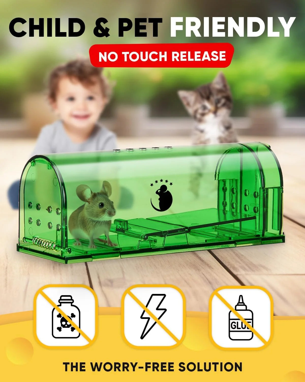 Mouse Trap Live Catch Reusable Transparent Set of 4
