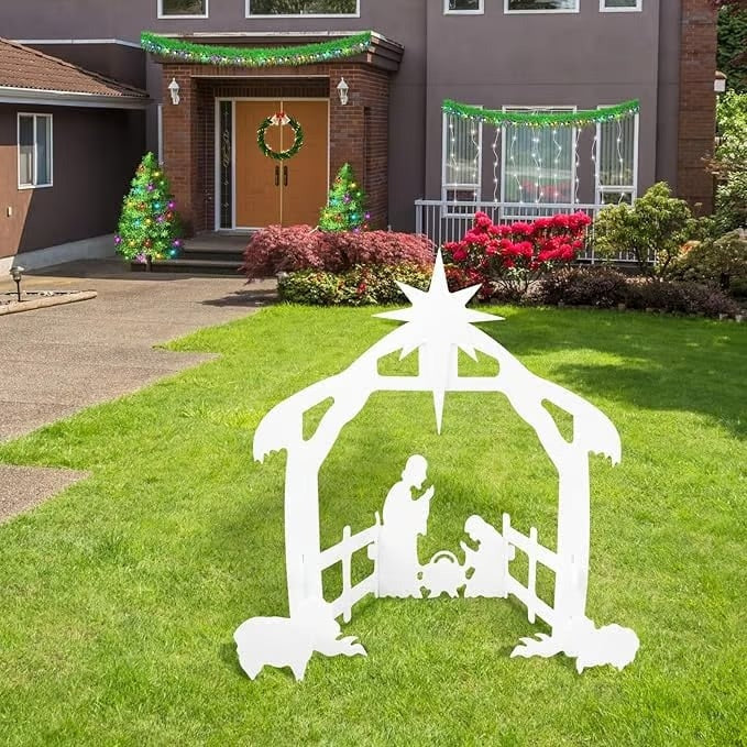 Nativity Set Weather-Resistant Outdoor Display Ground Stakes