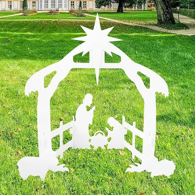 Nativity Set Weather-Resistant Outdoor Display Ground Stakes