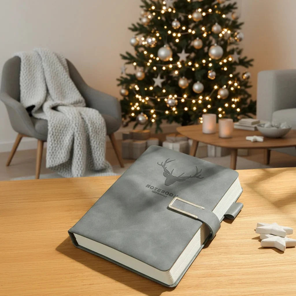 Notebook A5 Genuine Leather Personalized Cover With Bookmark