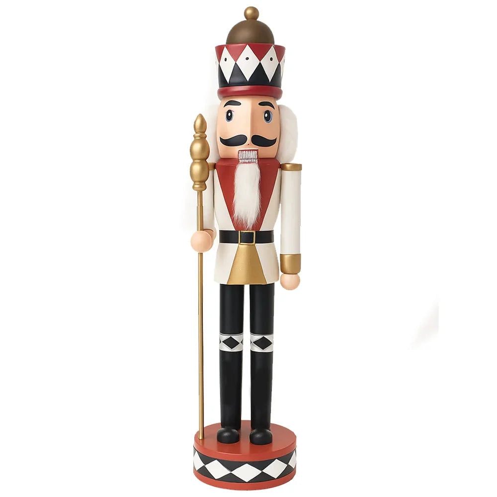 Nutcracker Figure Hand-Painted Wood 11.8 Inch Holiday Decor