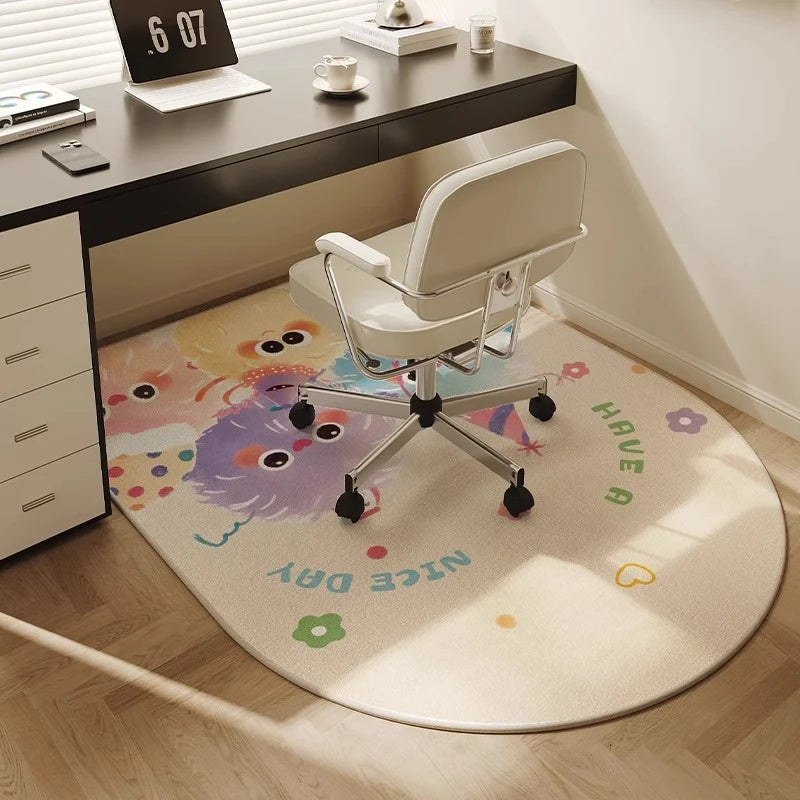 Office Floor Mat Soft Fabric Ergonomic Non-Slip Backing