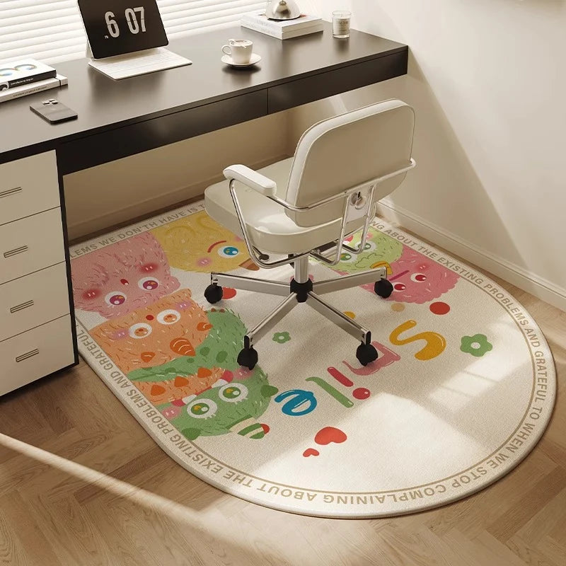 Office Floor Mat Soft Fabric Ergonomic Non-Slip Backing
