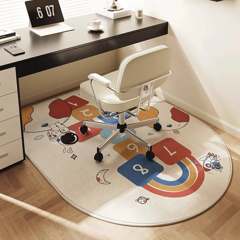 Office Floor Mat Soft Fabric Ergonomic Non-Slip Backing