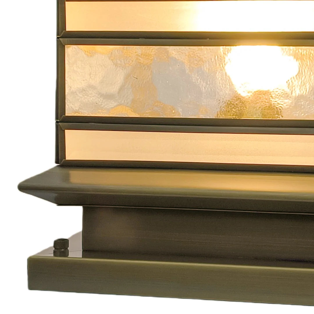 Outdoor Post Light Brass Clear Glass IP54