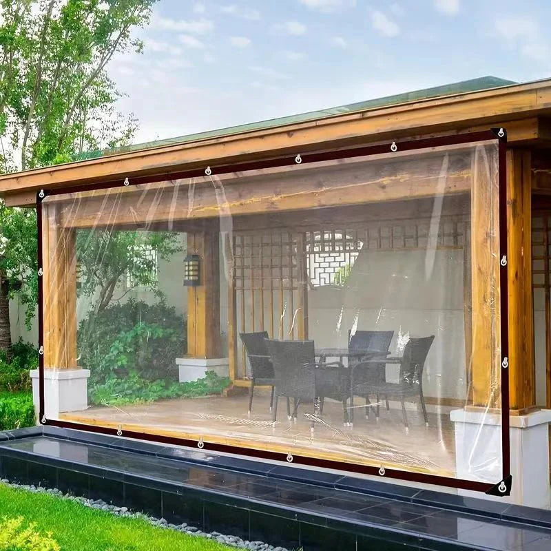 Outdoor Tarp Clear Weather-Resistant Tear-Resistant PE
