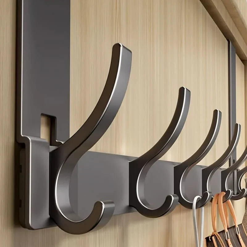 Over Door Hook Rack Aluminum No-Drill Installation