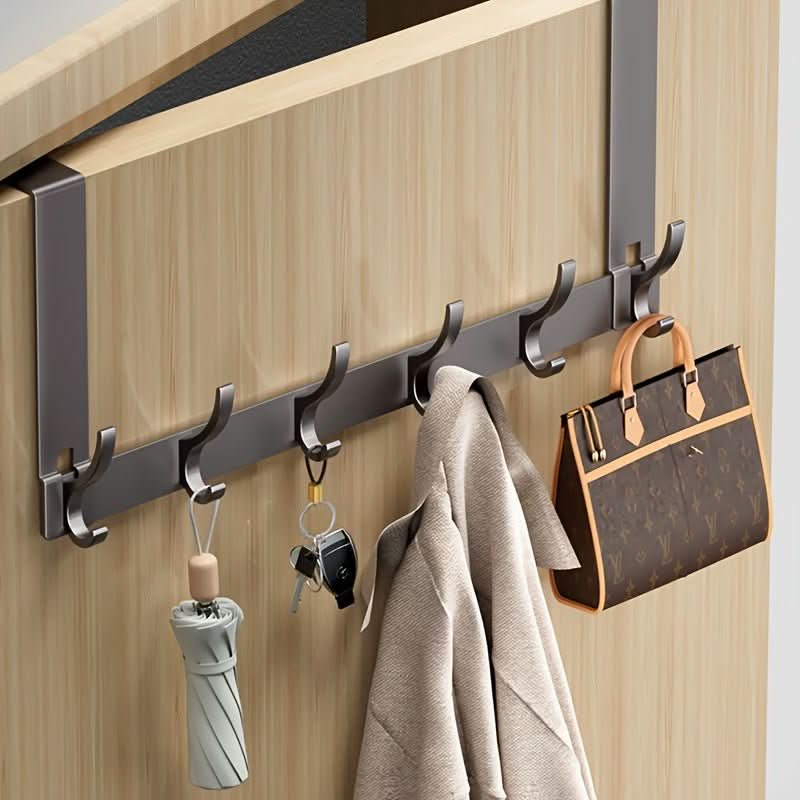 Over Door Hook Rack Aluminum No-Drill Installation