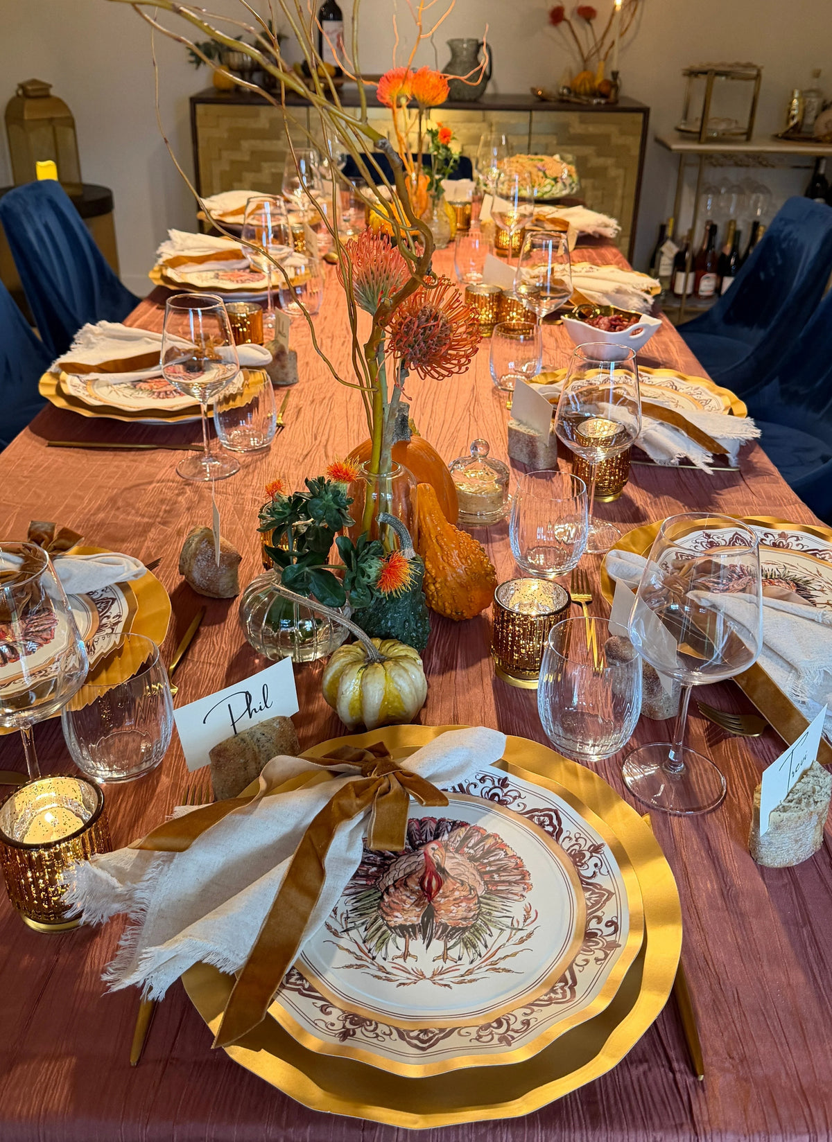 Paper Plates Heavy-Duty Thanksgiving Turkey & Gourd Design