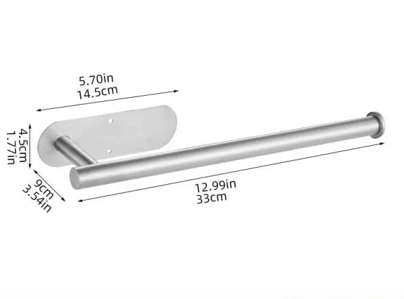 Paper Towel Holder Set Stainless Steel Wall-Mounted Set of 2