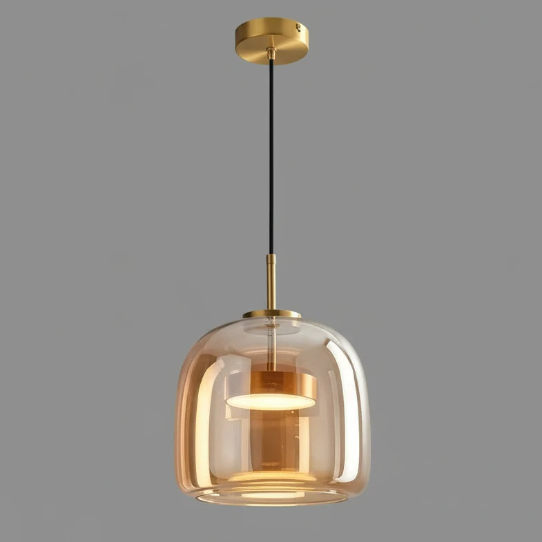Pendant Light Hand-Blown Tinted Glass Integrated LED