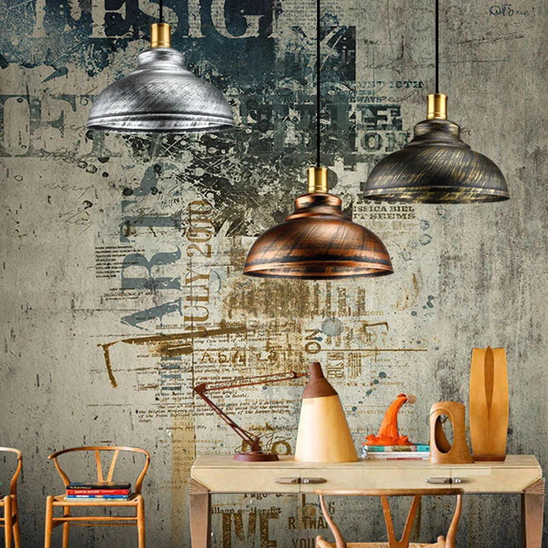 Pendant Light Industrial Iron Adjustable Hanging Height