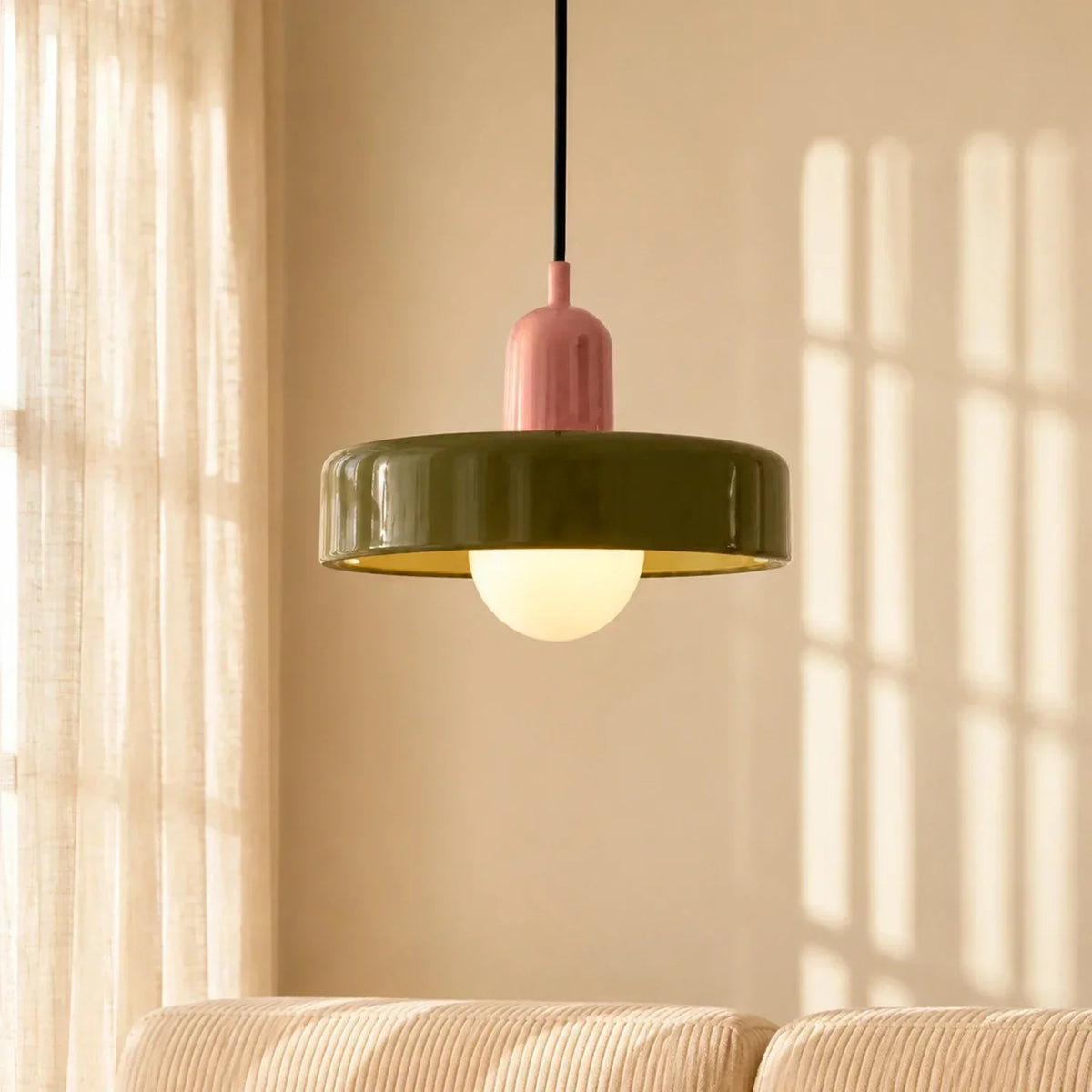 Pendant Light Spherical Glass Shade Soft Diffused Light