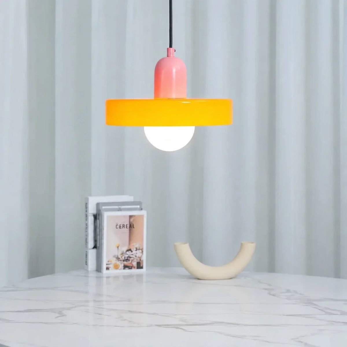 Pendant Light Spherical Glass Shade Soft Diffused Light
