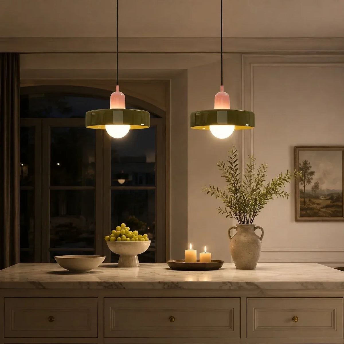 Pendant Light Spherical Glass Shade Soft Diffused Light