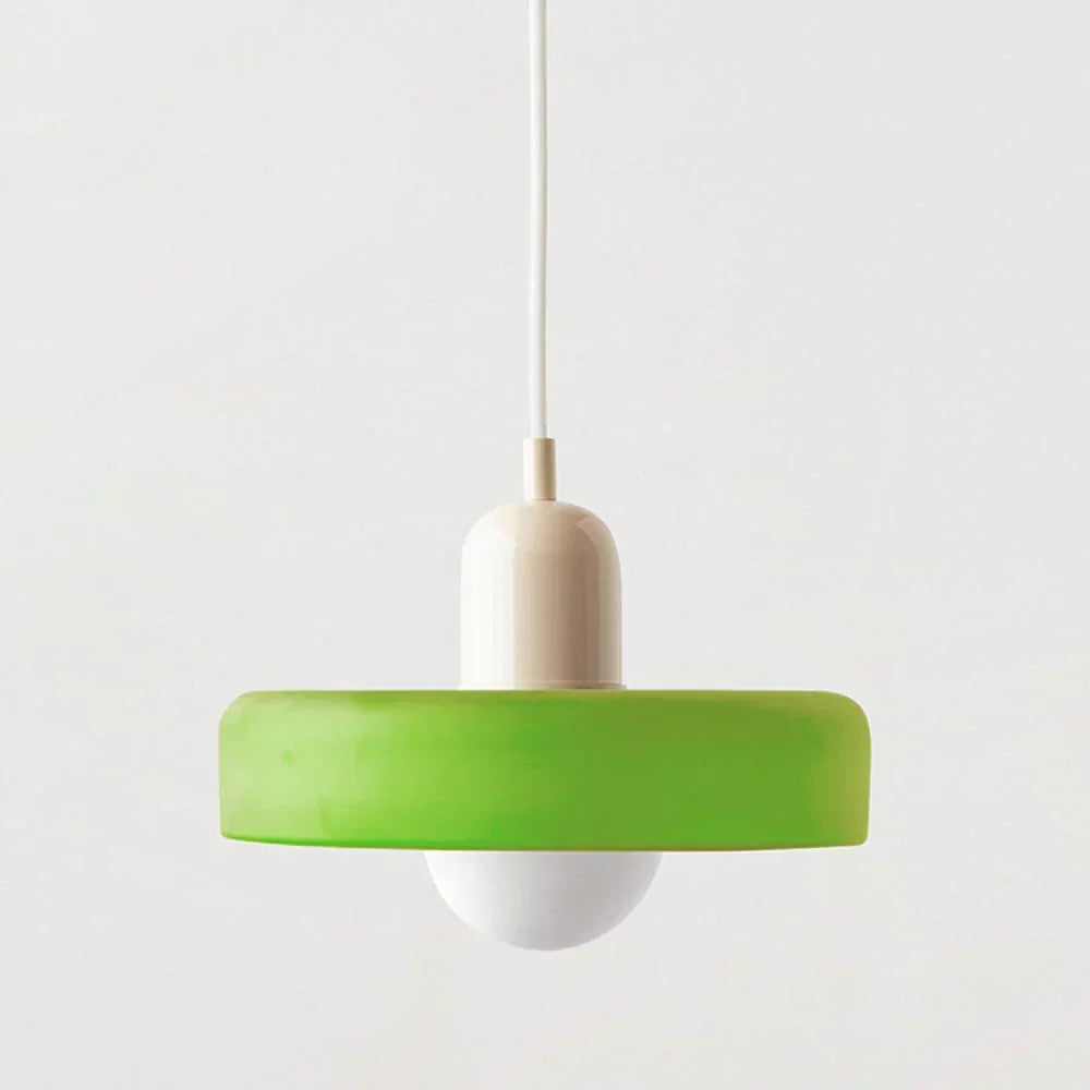 Pendant Light Stained Glass Geometric Shade Adjustable Hanging Length