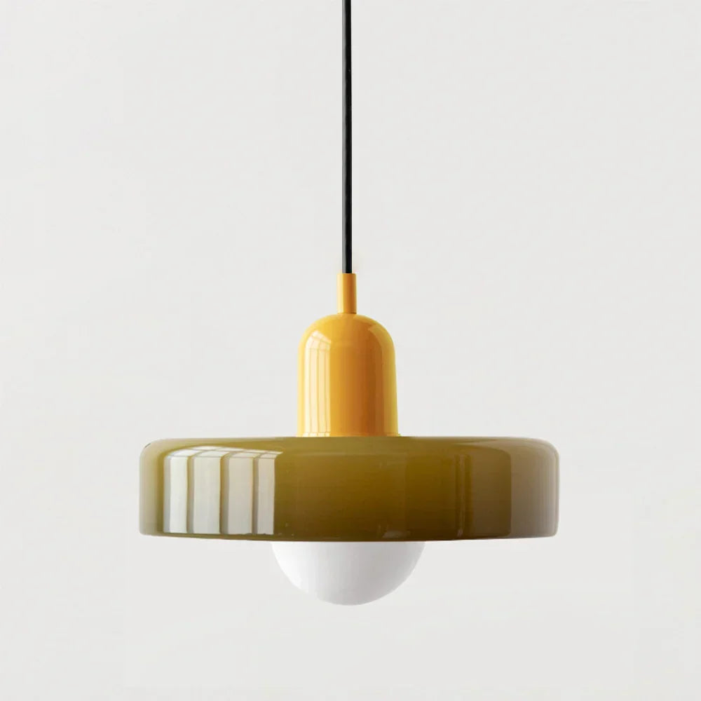 Pendant Light Stained Glass Geometric Shade Adjustable Hanging Length