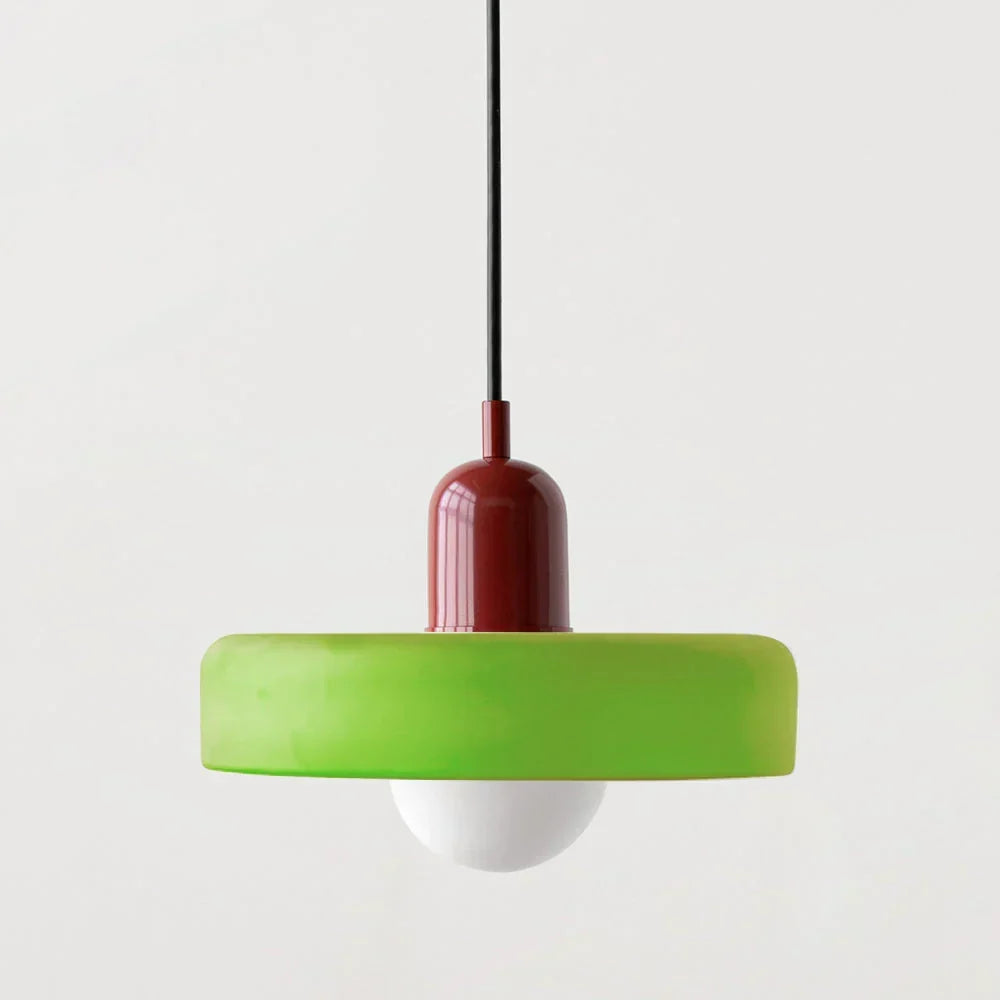 Pendant Light Stained Glass Geometric Shade Adjustable Hanging Length