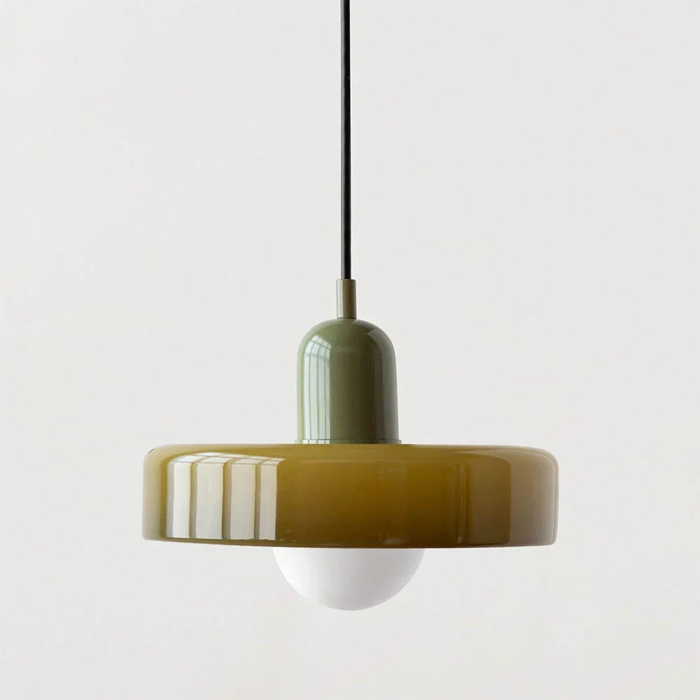 Pendant Light Stained Glass Geometric Shade Adjustable Hanging Length
