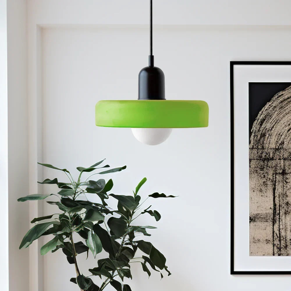 Pendant Light Stained Glass Geometric Shade Adjustable Hanging Length