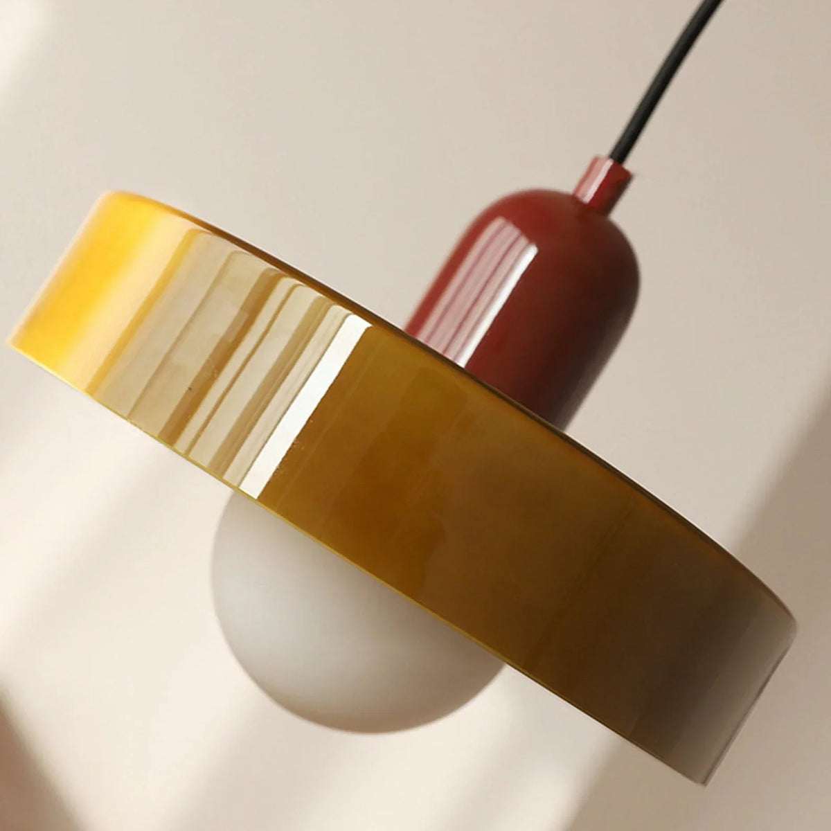 Pendant Light Stained Glass Geometric Shade Adjustable Hanging Length