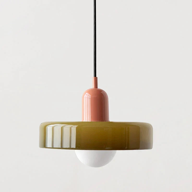Pendant Light Stained Glass Geometric Shade Adjustable Hanging Length