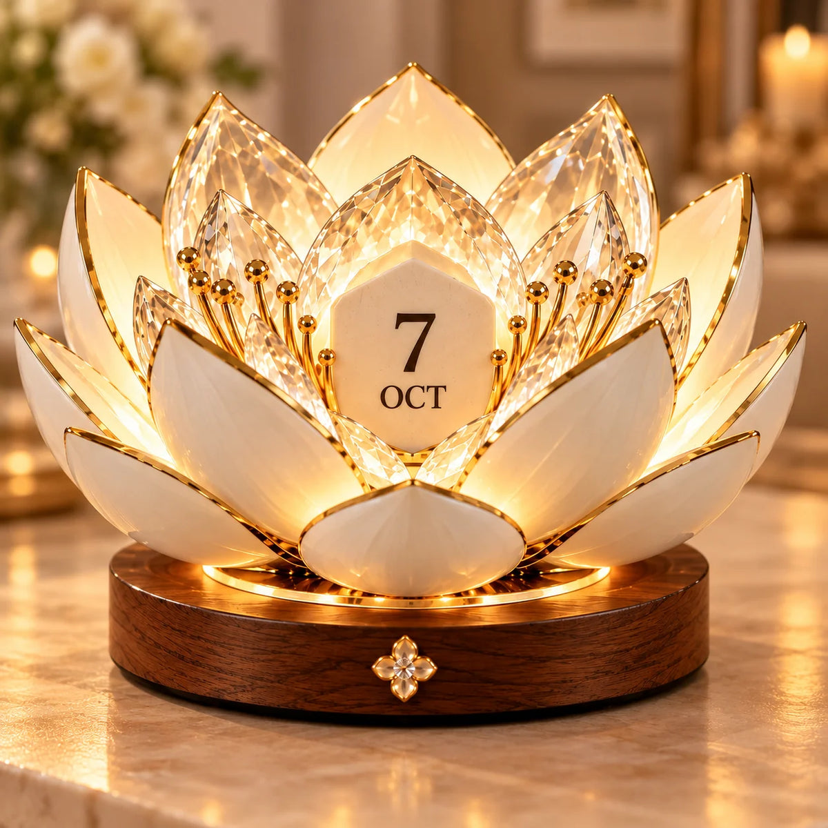 Perpetual Calendar Automatic Blooming Floral Display