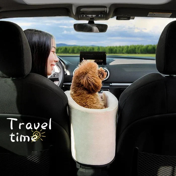 Pet Car Seat Bag Zipper Entry Collar Lanyard