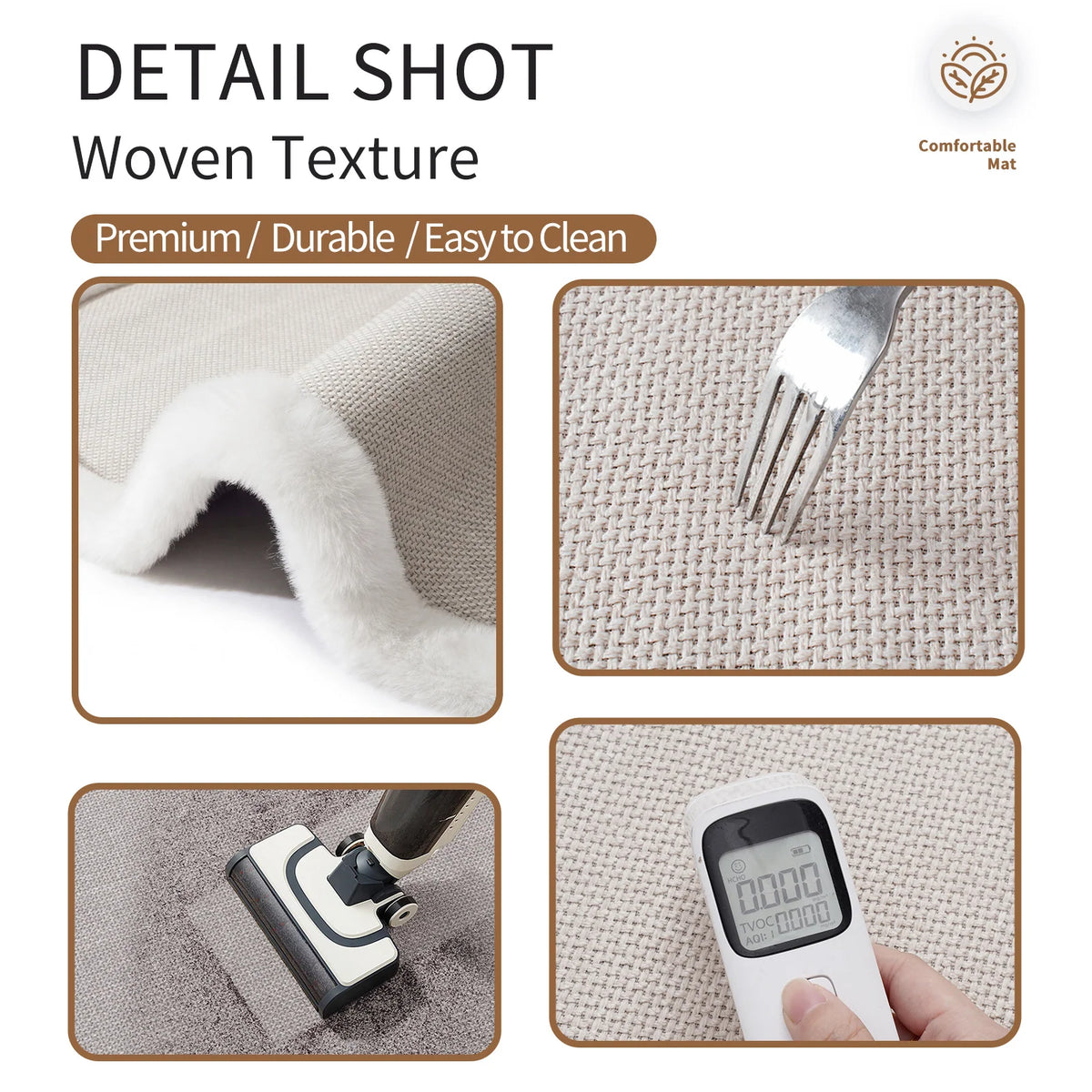 Pet Feeding Mat Soft Textured Non-Slip Easy-Clean Surface