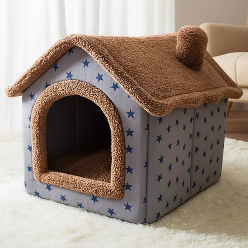 Pet House Soft Padded Removable Machine-Washable Cover