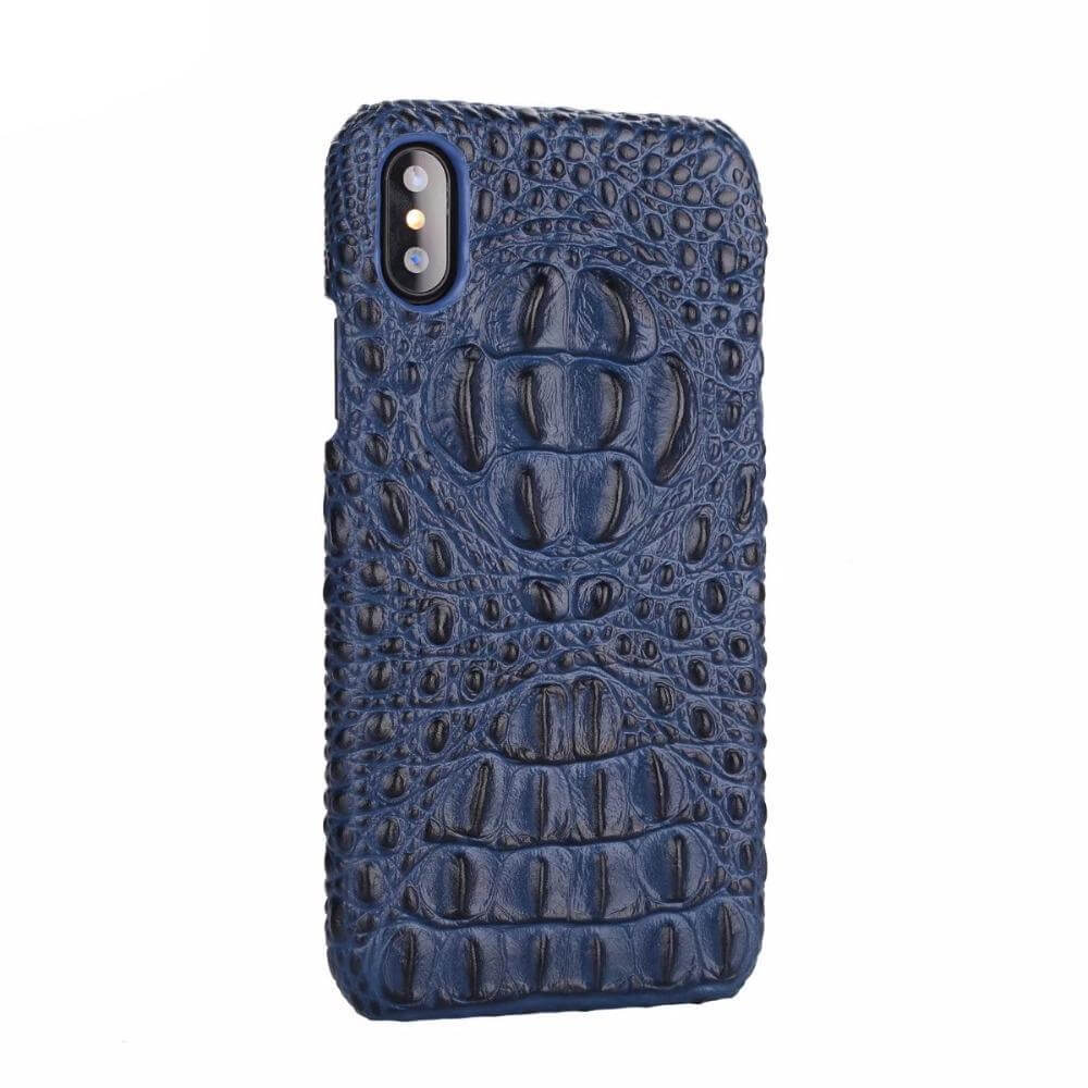 Phone Case Leather 3D Crocodile Finish for iPhone X/8/7 Models
