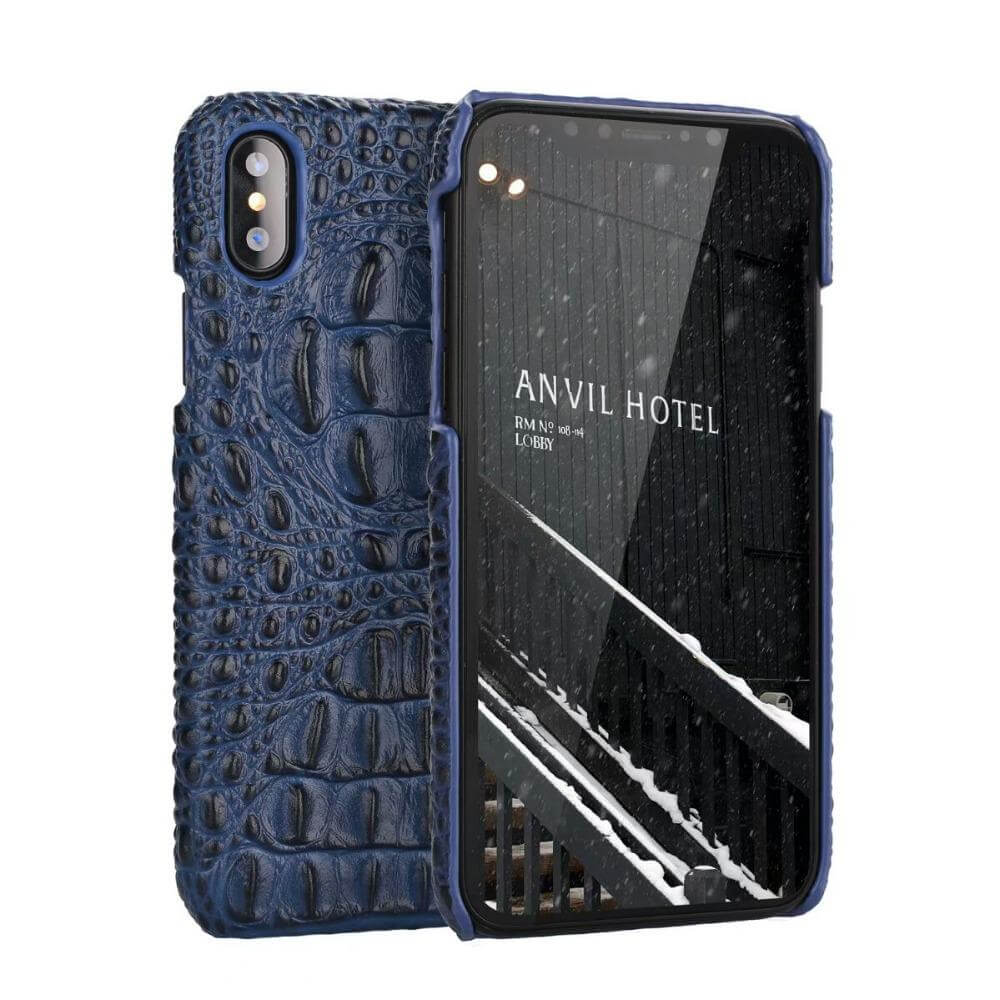 Phone Case Leather 3D Crocodile Finish for iPhone X/8/7 Models
