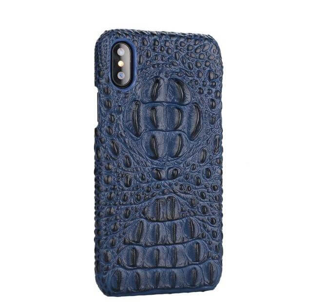 Phone Case Leather 3D Crocodile Finish for iPhone X/8/7 Models