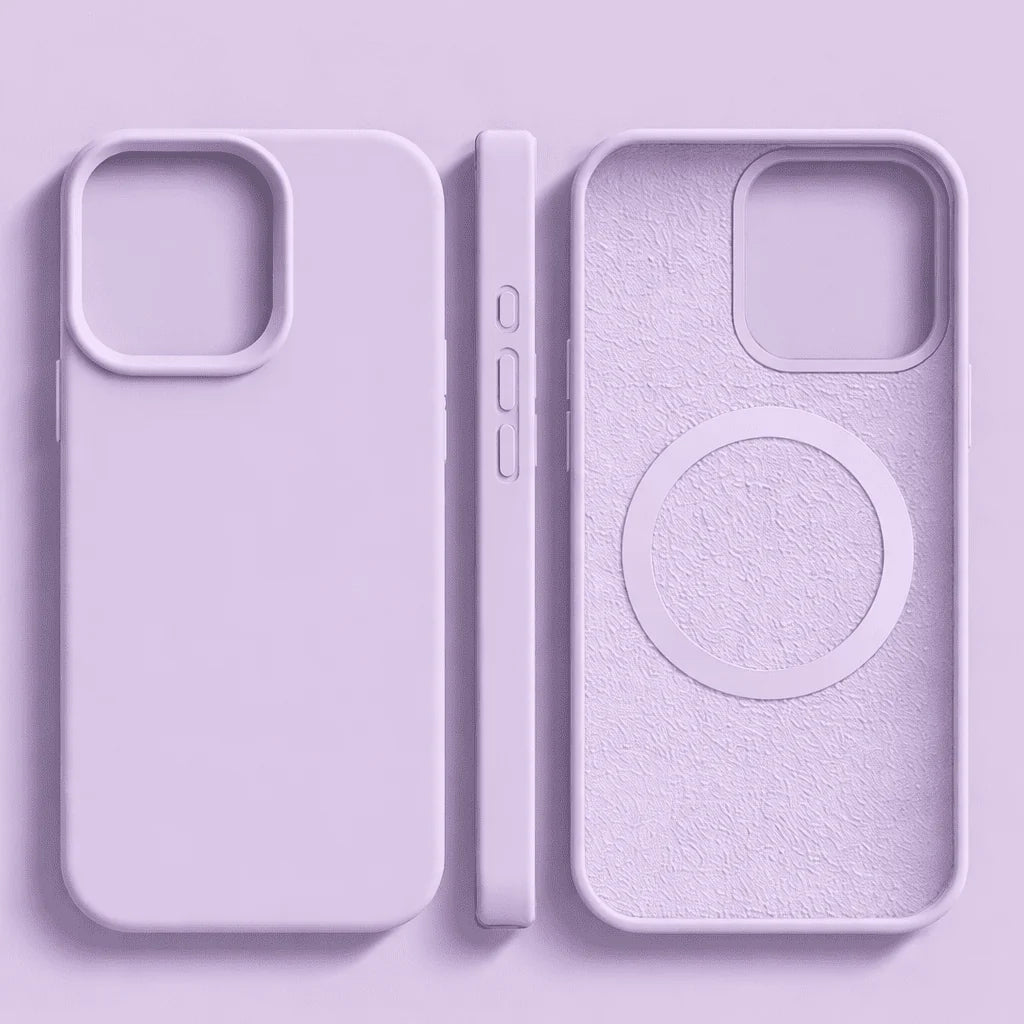 Phone Case Liquid Silicone Magnetic Charging Slim Protection