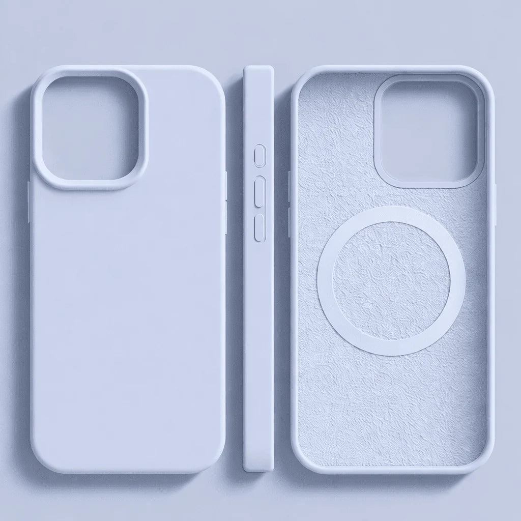 Phone Case Liquid Silicone Magnetic Charging Slim Protection