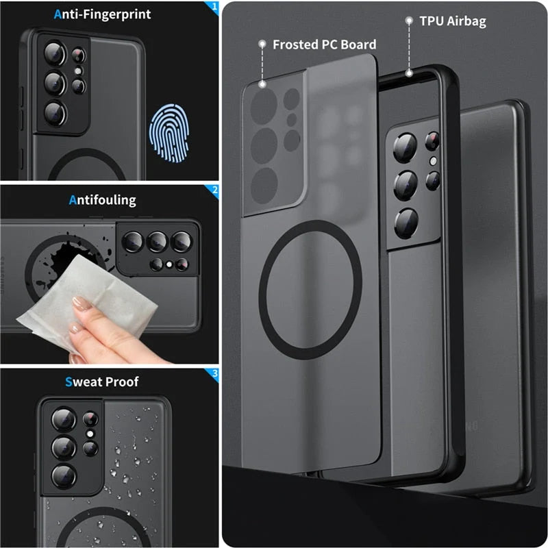 Phone Case Magnetic Slim Shock-Absorbing Protection
