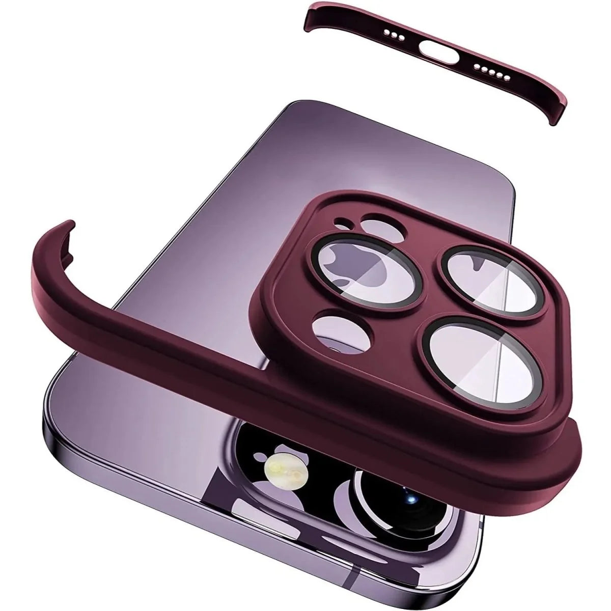 Phone Case Shock-Absorbing Raised Screen & Camera Edges