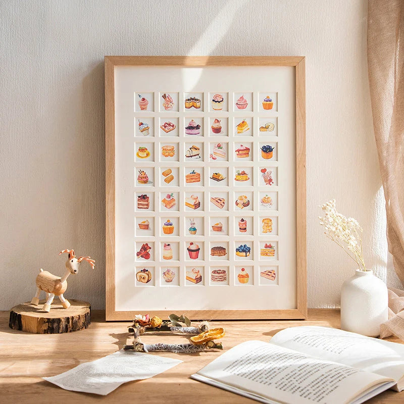 Photo Collage Frame Multi-Compartment Wall-Mountable Wood Finish