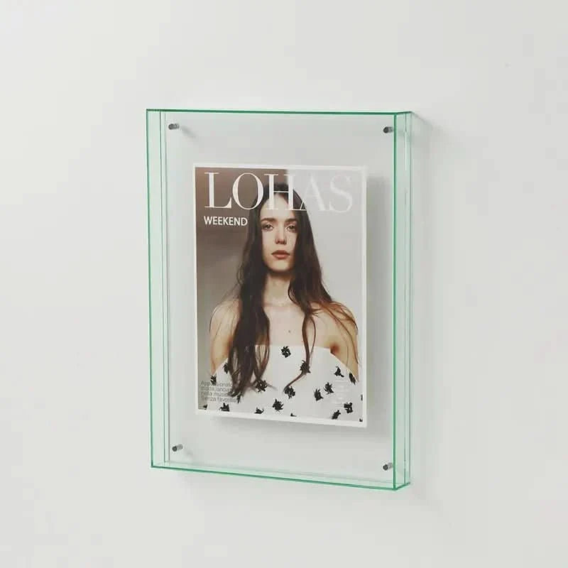Photo Frame Transparent Acrylic Floating Effect Colorful Design