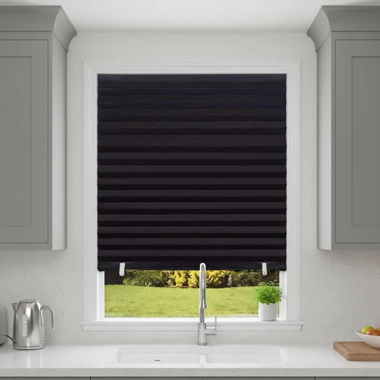 Pleated Window Blind Self-Adhesive Light-Filtering Privacy