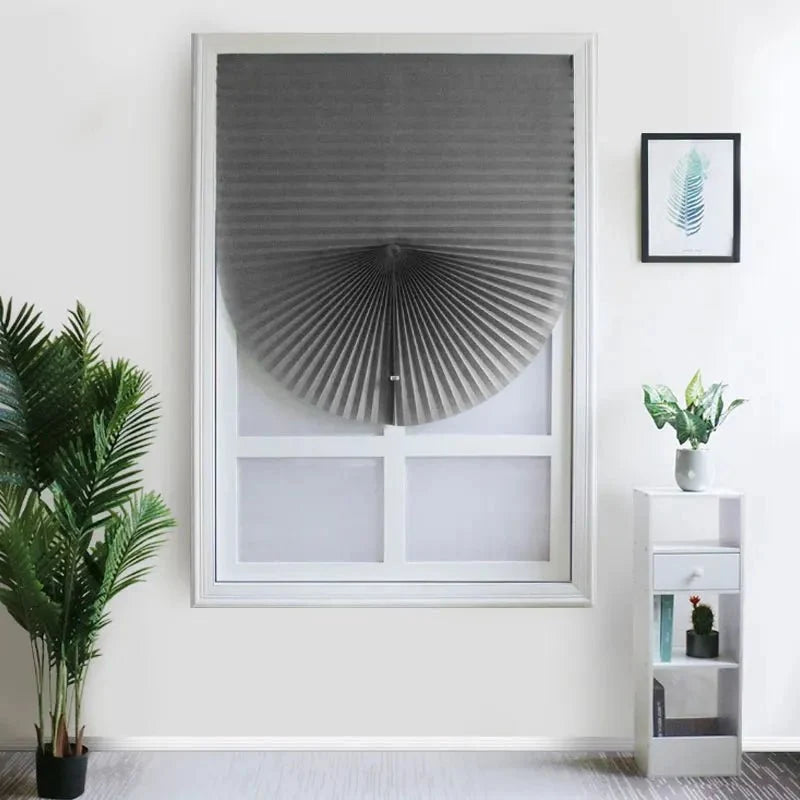 Pleated Window Blind Self-Adhesive Light-Filtering Privacy