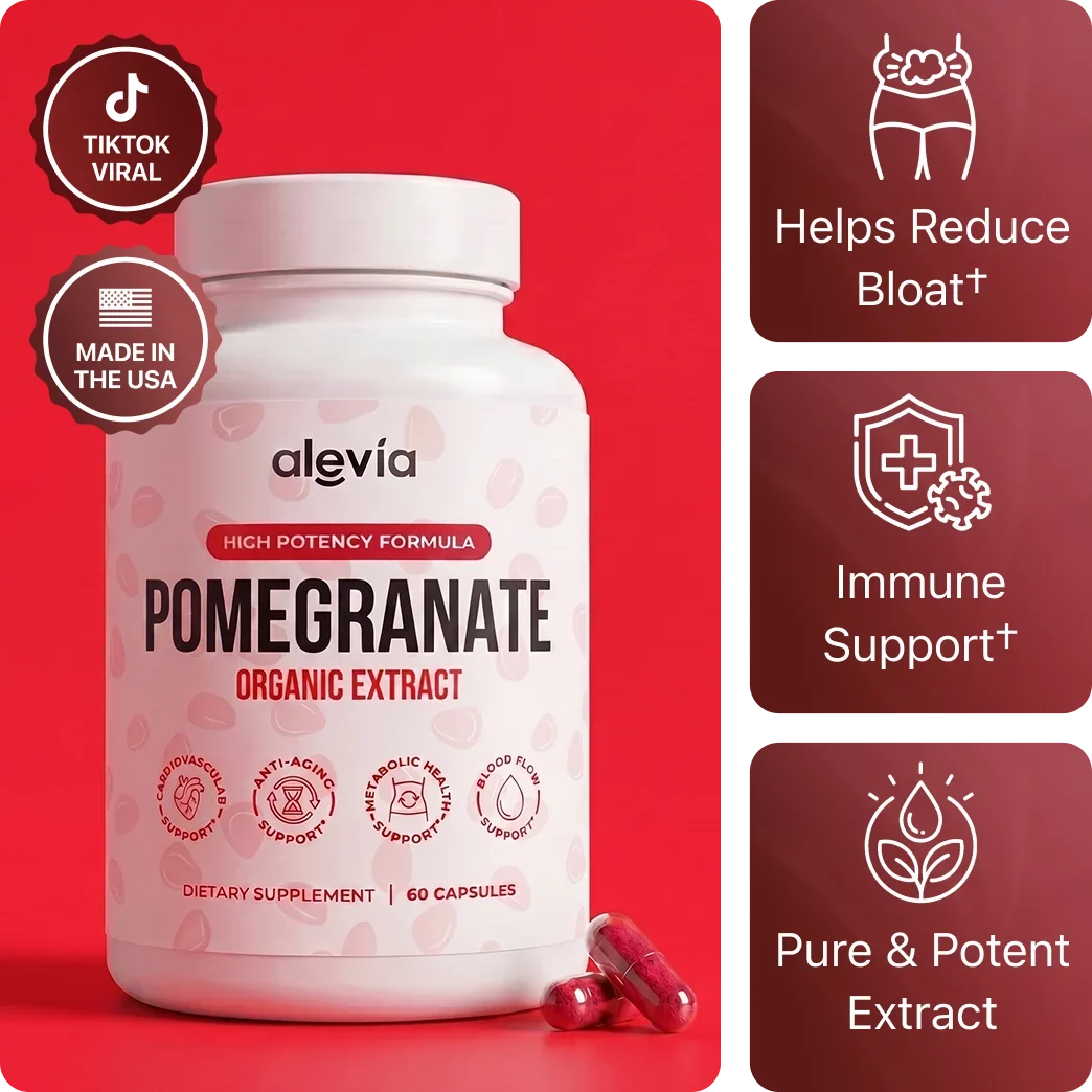 Pomegranate Extract Capsules Organic 700 Mg Caffeine-Free
