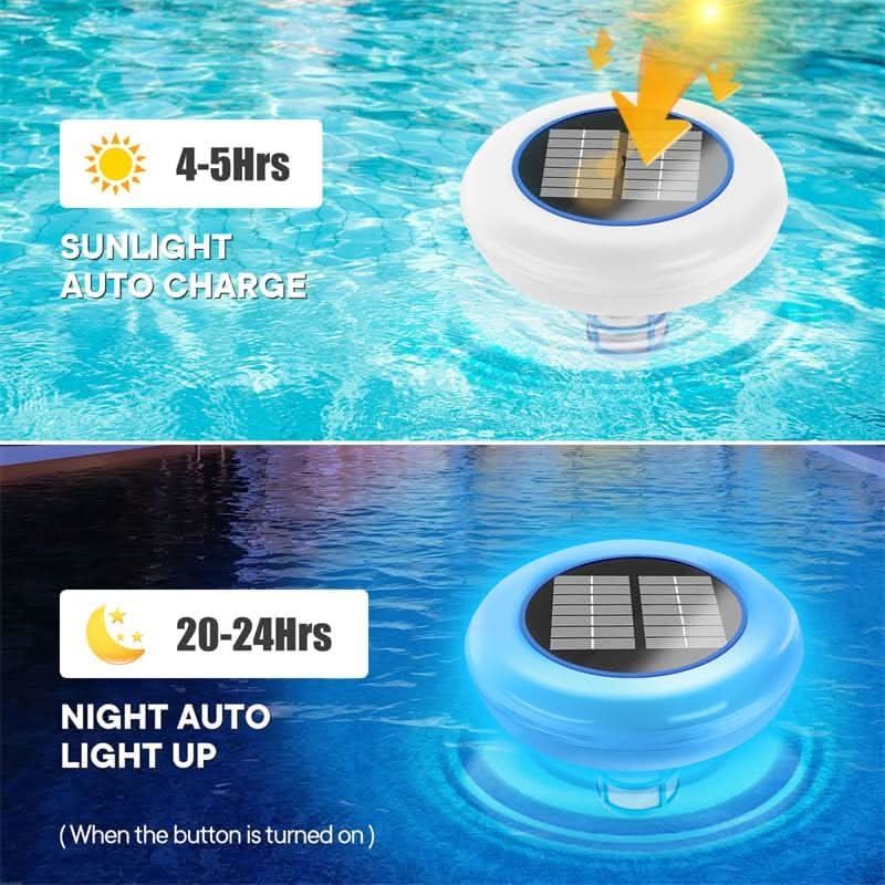 Pool Ionizer Solar-Powered RGB LED 7-Color Lighting