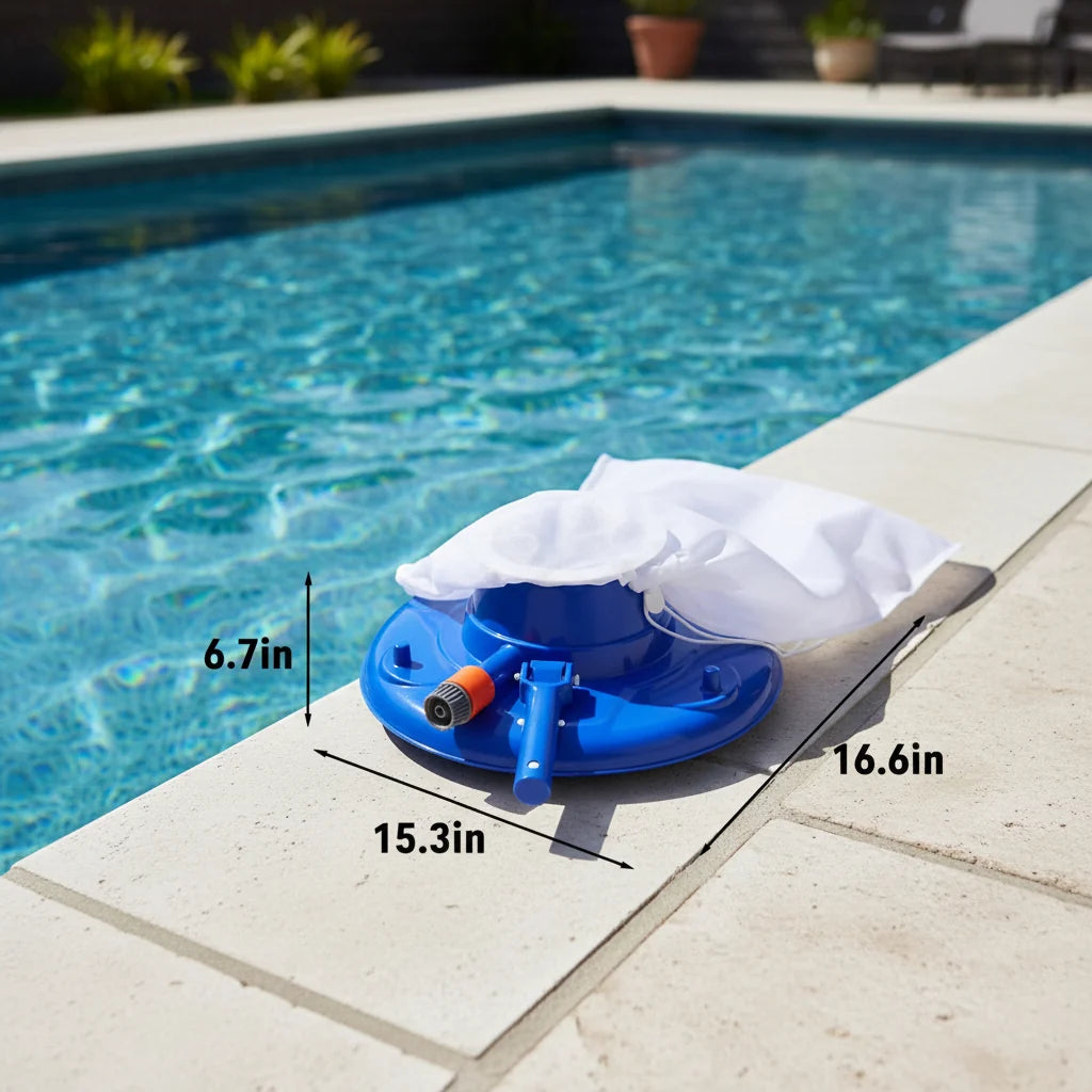 Pool Vacuum Cleaner Water-Powered Reusable Mesh Filter